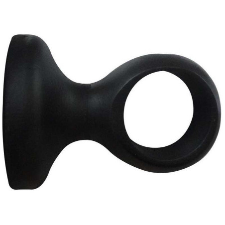  Support tringle à rideau charme recup 28 mm noir mat  Inspire INSPIRE - Sanifer Tamatave