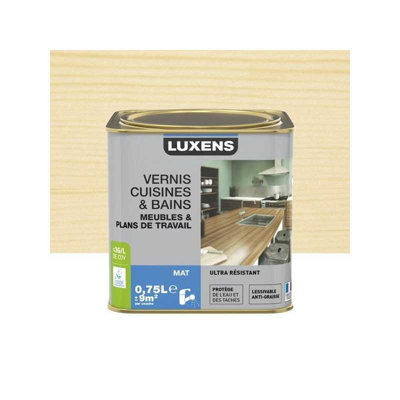  Vernis cuisine et bain luxens incolore mat 0 75l LUXENS - Sanifer Tamatave