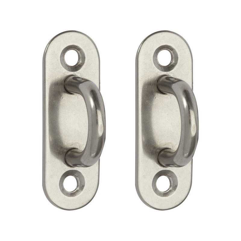  Lot de 2 platines à oeil inox diamètre 6 STANDERS - Sanifer Tamatave
