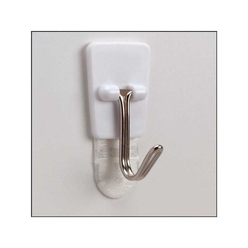  Lot de 3 crochets adhésif plastique pointe métal command blanc 0 225 kg COMMAND - Sanifer Tamatave