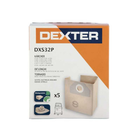  Lot de 5 sacs papier dxs32p DEXTER - Sanifer Tamatave