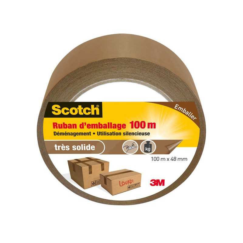  Adhésif scotch emballage une face multiusage l 100 m x l 48 mm marron SCOTCH - Sanifer Tamatave