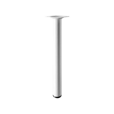  Pied de table basse cylindrique fixe acier époxy blanc 30 cm HETTICH - Sanifer Tamatave