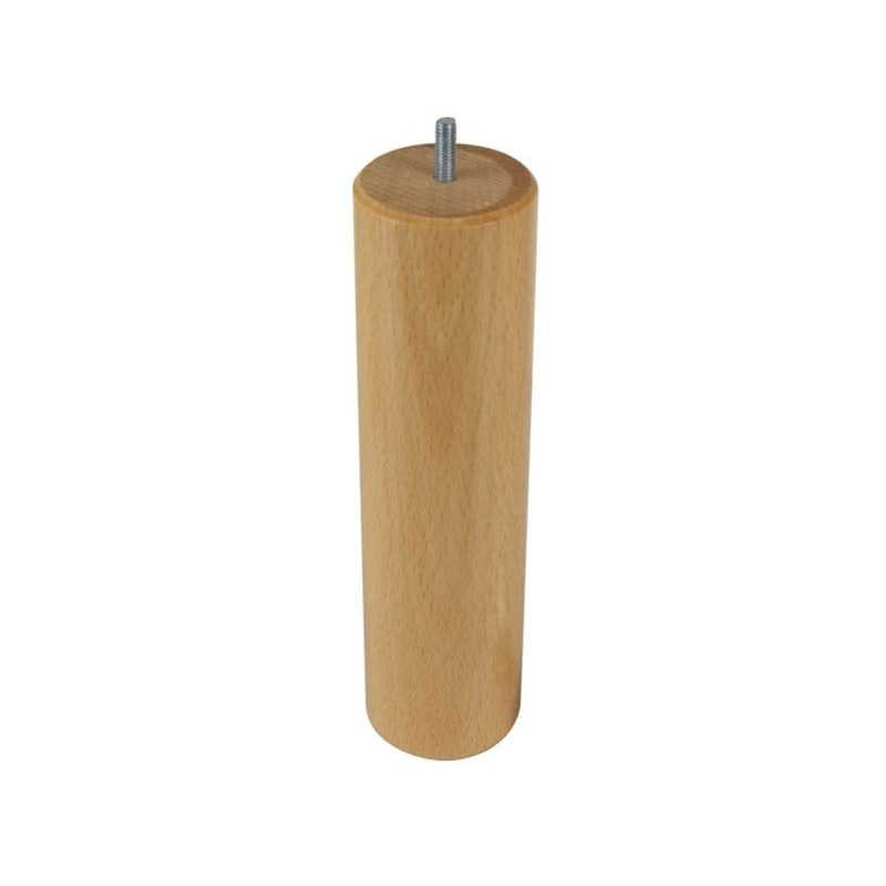  Pied de lit - sommier cylindrique fixe hã?âªtre vernis blanc 25 cm CIME - Sanifer Tamatave