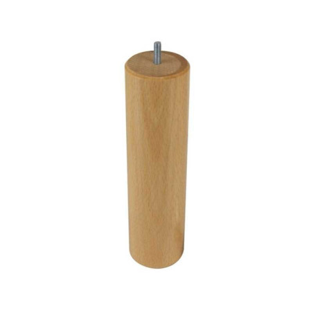  Pied de lit - sommier cylindrique fixe hã?âªtre vernis blanc 25 cm CIME - Sanifer Tamatave
