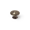  Lot de 4 boutons de meuble rond zamak laitonné h 26 x l 35 x p 35 mm REI - Sanifer Tamatave