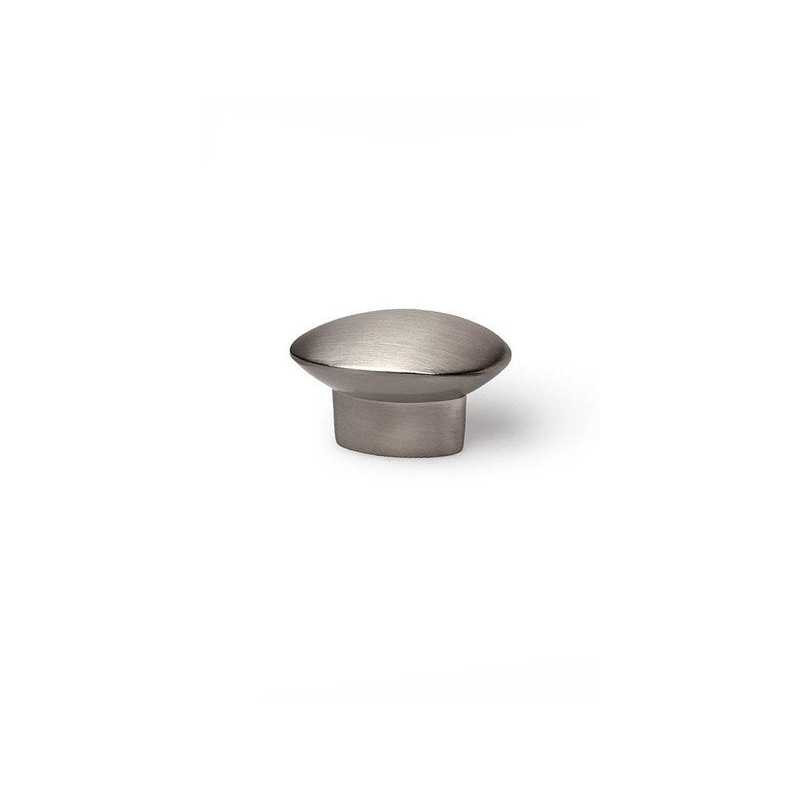  Lot de 4 boutons de meuble ovale zamak brossé h 24 x l 41 x p 19 mm REI - Sanifer Tamatave