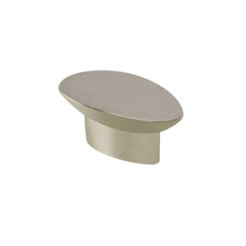  Bouton de meuble ovale argent zamak h 24 x l 41 x p 19 mm REI - Sanifer Tamatave