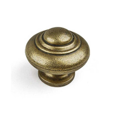  Bouton de meuble rond vieil or zamak h 26 x l 30 x p 30 mm REI - Sanifer Tamatave