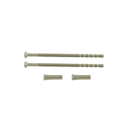  Lot de 2 vis et 2 douilles acier nickelé l 9 x l 0 7 CHRISLIGNE - Sanifer Tamatave
