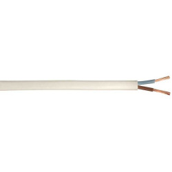 Câble électrique 2 x 0 75 mm² h03vvh2-f en couronne de 5m blanc Sans marque - Sanifer Tamatave
