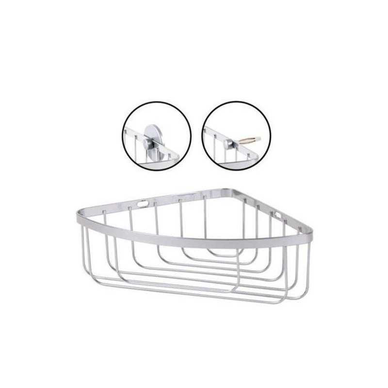  Panier angle de bain - douche à ventouse chromé esssential SENSEA - Sanifer Tamatave