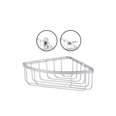  Panier angle de bain - douche à ventouse chromé esssential SENSEA - Sanifer Tamatave