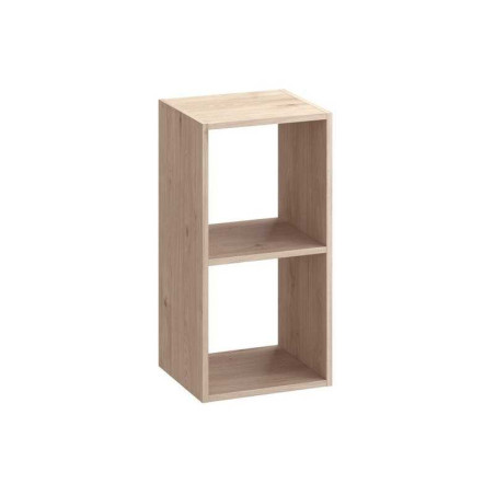  Etagère 2 cases cube décoratif spaceo kub chêne h  70 5 x l  36 x p  31 cm SPACEO - Sanifer Tamatave