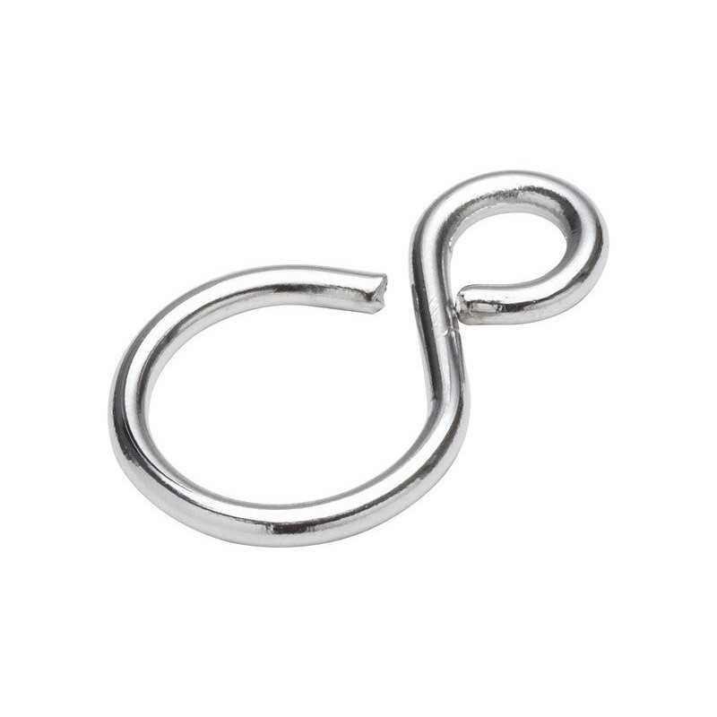  Lot de 4 esses inégales ouvertes laiton chromé l.25.5 x l.9.5 x ep.2mm Standers STANDERS - Sanifer Tamatave