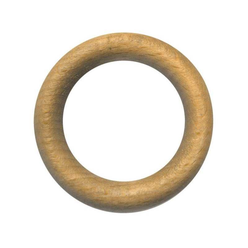  Lot de 10 anneaux tringle à rideau design 28 mm bois chaîneclair naturel INSPIRE - Sanifer Tamatave