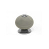  Bouton de meuble boule gris foncé porcelaine h 38 x l 40 x p 40 mm REI - Sanifer Tamatave