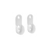  Lot de 2 support de barre de penderie d30 x 15 mm ovale blanc 18 28 m SPACEO - Sanifer Tamatave