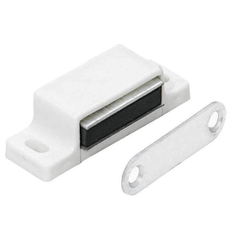  Lot de 4 loqueteaux magnétiques plastique l.14.5 x l.45.3 mm Hettich HETTICH - Sanifer Tamatave