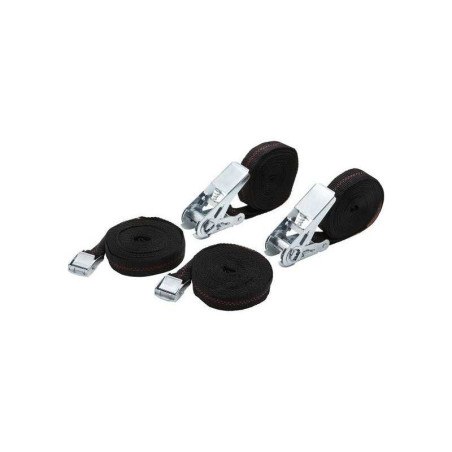  Lot de 2 sangles à cliquet 25mmx5m et 2 sangles à boucle 25mmx2 5m Sans marque - Sanifer Tamatave