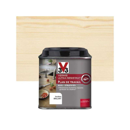  Vernis de plan de travail resist activ v33 incolore brillant 0 5l V33 - Sanifer Tamatave