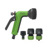  Set pistolet d'arrosage réglable 8 jets + 2 raccords 12 5-15 mm Geolia GEOLIA - Sanifer Tamatave
