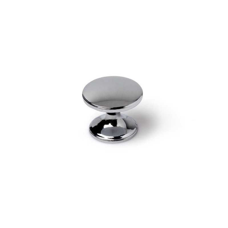  Lot de 4 boutons de meuble rond zamak chromé h 27 x l 33 x p 33 mm REI - Sanifer Tamatave