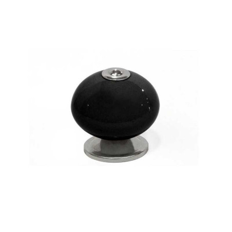  Bouton de meuble boule noir porcelaine h 38 x l 40 x p 40 mm REI - Sanifer Tamatave