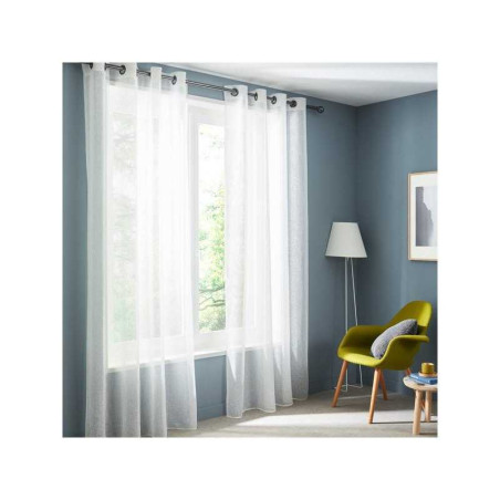  Voilage tamisant kaolin blanc écru l 150 x h 240 cm Sans marque - Sanifer Tamatave