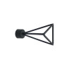 Lot de 2 embouts triangle  noir mat pour tringle à rideau diamètre 20 mm Inspire INSPIRE - Sanifer Tamatave
