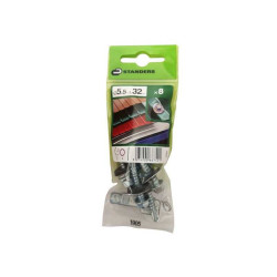 Lot de 8 vis autoperceuse acier tête 6 pans hexagonal x l.32 mm Standers STANDERS - Sanifer Tamatave