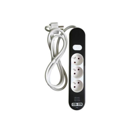  Multiprise usb filaire 3 prises noir 1 5m lexman LEXMAN - Sanifer Tamatave