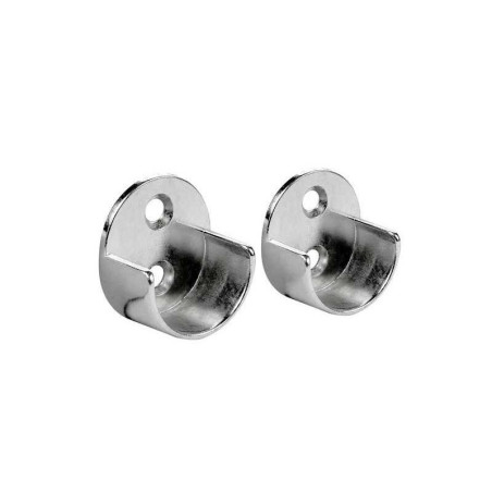  Lot de 2 support de barre de penderie d25 mm rond chrome 29 85 m SPACEO - Sanifer Tamatave