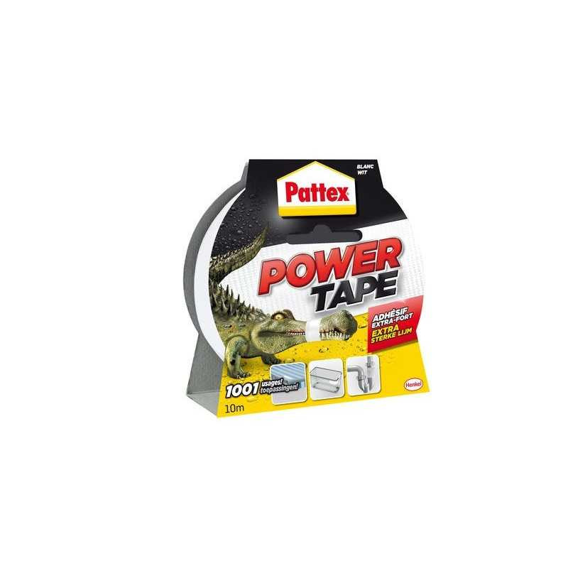  Adhésif pattex réparation toile multiusage power tape l 10 m x l 51 mm blanc PATTEX - Sanifer Tamatave