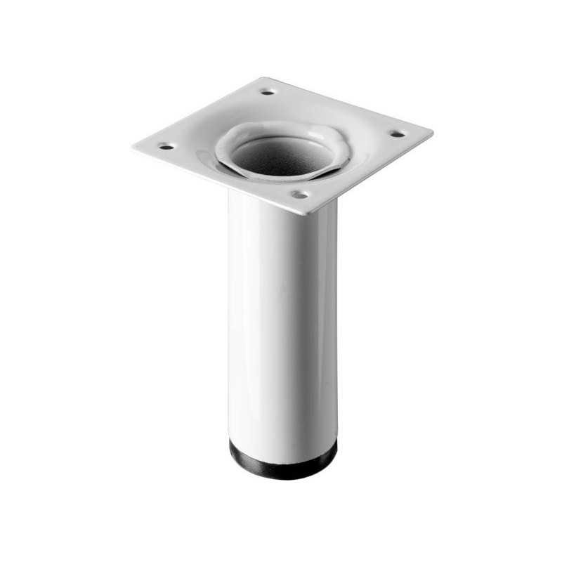  Pied de meuble cylindrique fixe acier époxy blanc 10 cm HETTICH - Sanifer Tamatave