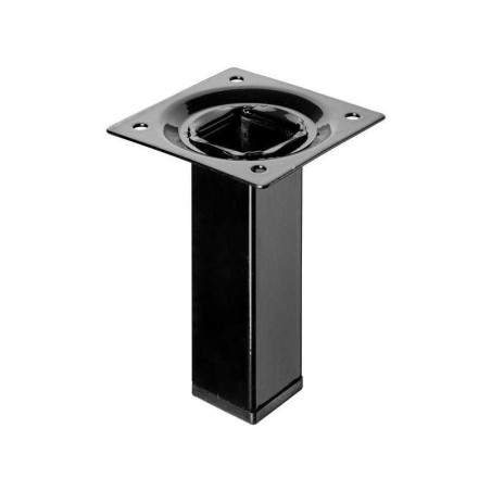  Pied de meuble carré fixe acier époxy noir 10 cm HETTICH - Sanifer Tamatave