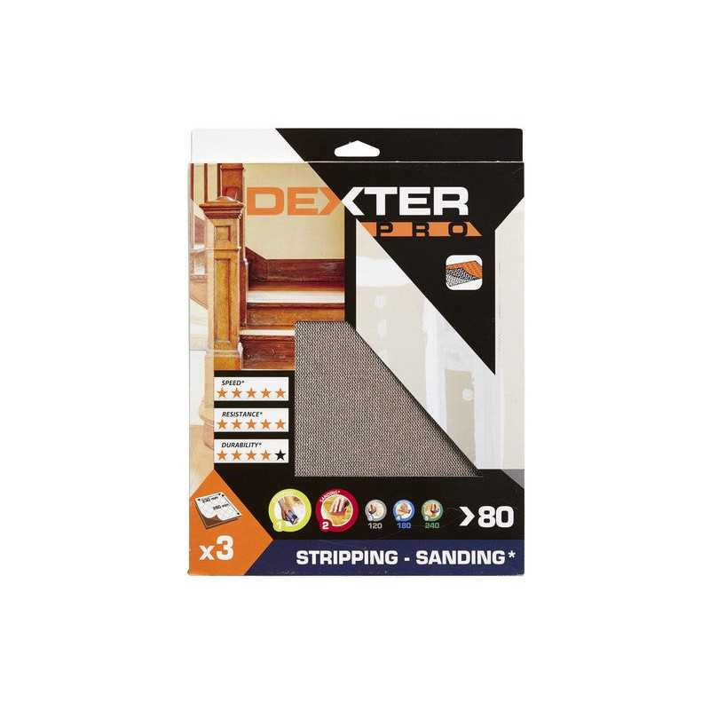  Feuille abrasive 230x280 mm grains 80 Dexter DEXTER PRO - Sanifer Tamatave