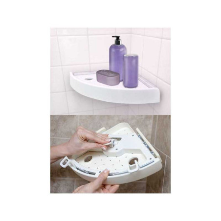  Étagère de bain / douche d'angle, blanche, Snap up shelf Sans marque - Sanifer Tamatave