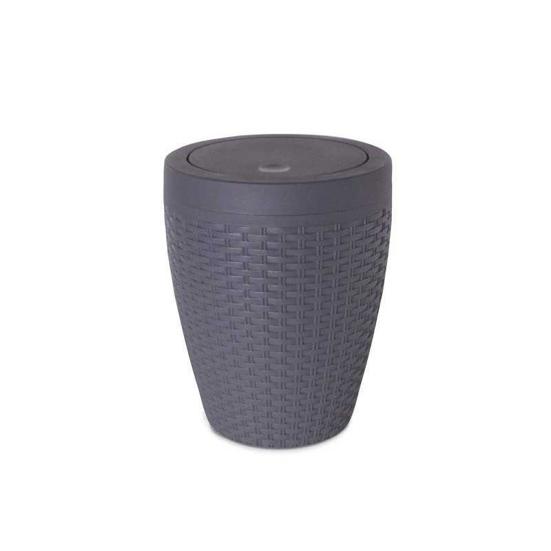 Poubelle de salle de bains 6 l gris zingué 1 cottage Sensea SENSEA - Sanifer Tamatave