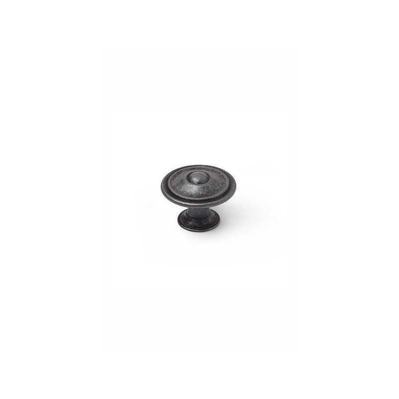  Lot de 4 boutons de meuble rond zamak vieilli h 26 x l 35 x p 35 mm REI - Sanifer Tamatave