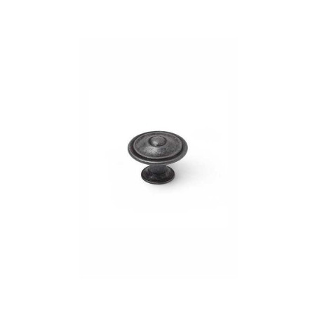  Lot de 4 boutons de meuble rond zamak vieilli h 26 x l 35 x p 35 mm REI - Sanifer Tamatave