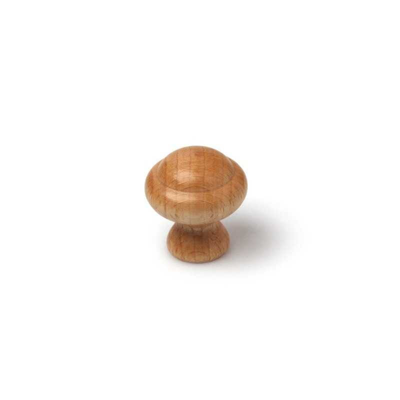  Lot de 6 boutons de meuble rond bois verni h 32 x l 30 x p 30 mm REI - Sanifer Tamatave