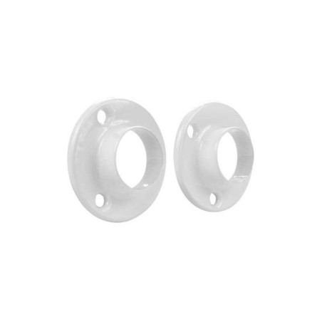  Lot de 2 support de barre de penderie d25 mm rond blanc 54 4 m SPACEO - Sanifer Tamatave