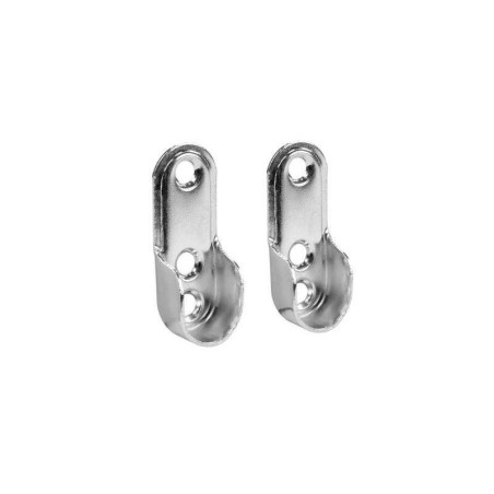  Lot de 2 support de barre de penderie d30 x 15 mm ovale chrome 18 m SPACEO - Sanifer Tamatave