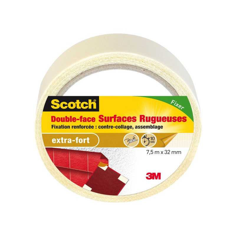  Rouleau adhésif double face surfaces rugueuses scotch l 7 5 m x l 32 mm SCOTCH - Sanifer Tamatave