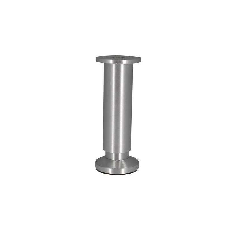  Pied de meuble cylindrique réglable en aluminium brossé gris CIME - Sanifer Tamatave