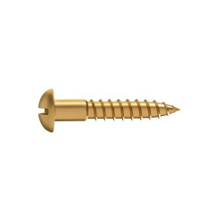  Lot de 15 vis laiton tête ronde diamètre 4 mm x l.25 mm Standers STANDERS - Sanifer Tamatave