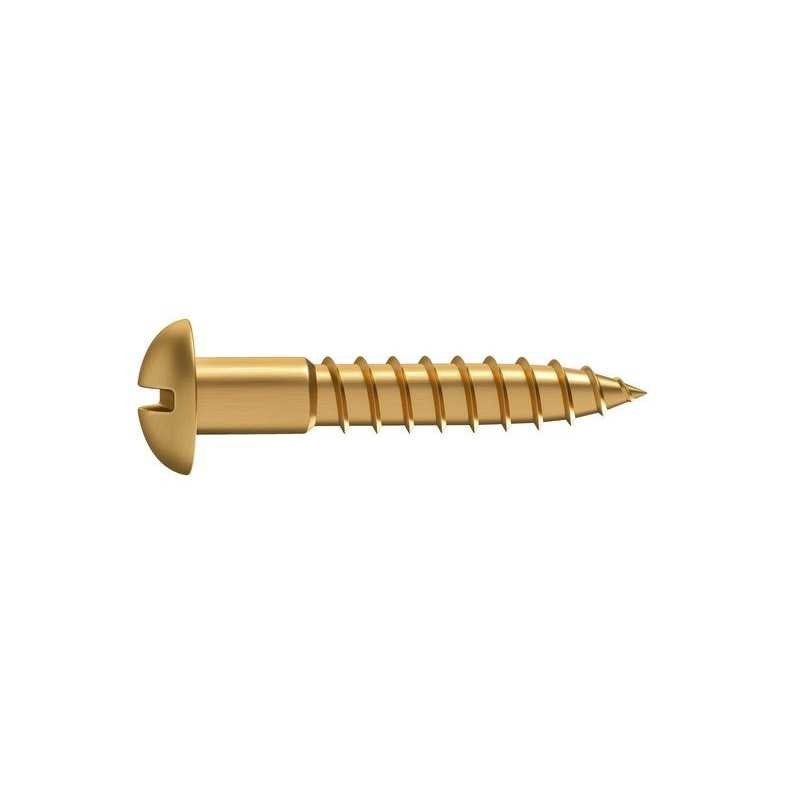  Lot de 15 vis laiton tête ronde diamètre 4 mm x l.25 mm Standers STANDERS - Sanifer Tamatave