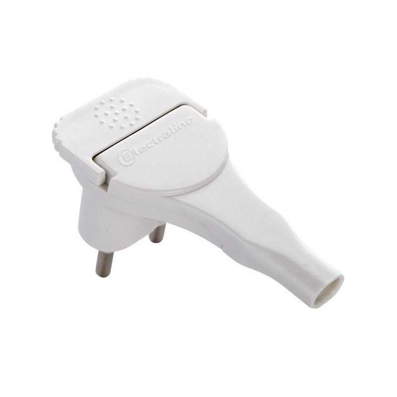  Fiche électrique plate mâle 2 pâles 6 a electraline ELECTRALINE - Sanifer Tamatave