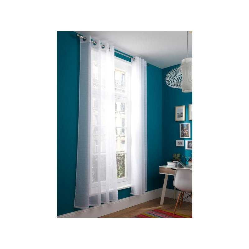  Voilage tamisant lola blanc l 140 x h 260 cm Sans marque - Sanifer Tamatave